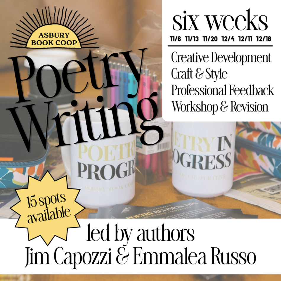 6 Week Poetry Writing Course at Asbury Book Cooperative ✍🏻