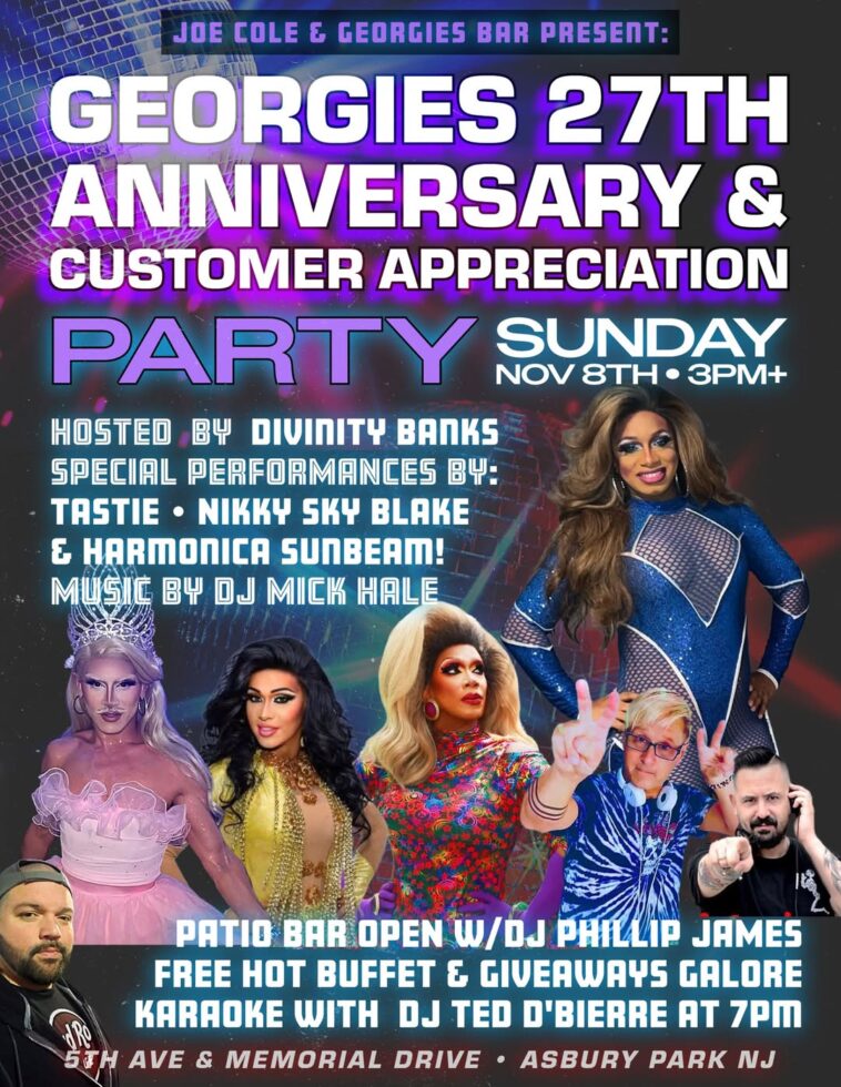🏳️‍🌈 Georgies 27th Anniversary & Customer Appreciation Party! 🎊