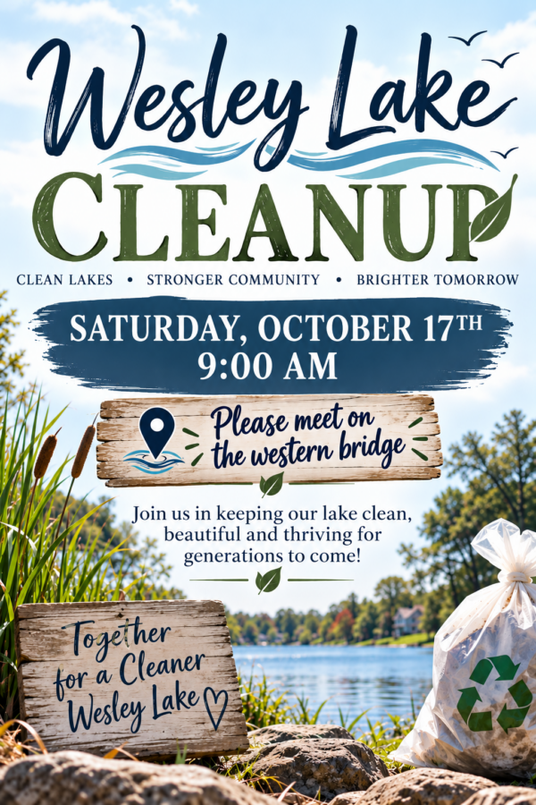 Wesley Lake Cleanup 💦